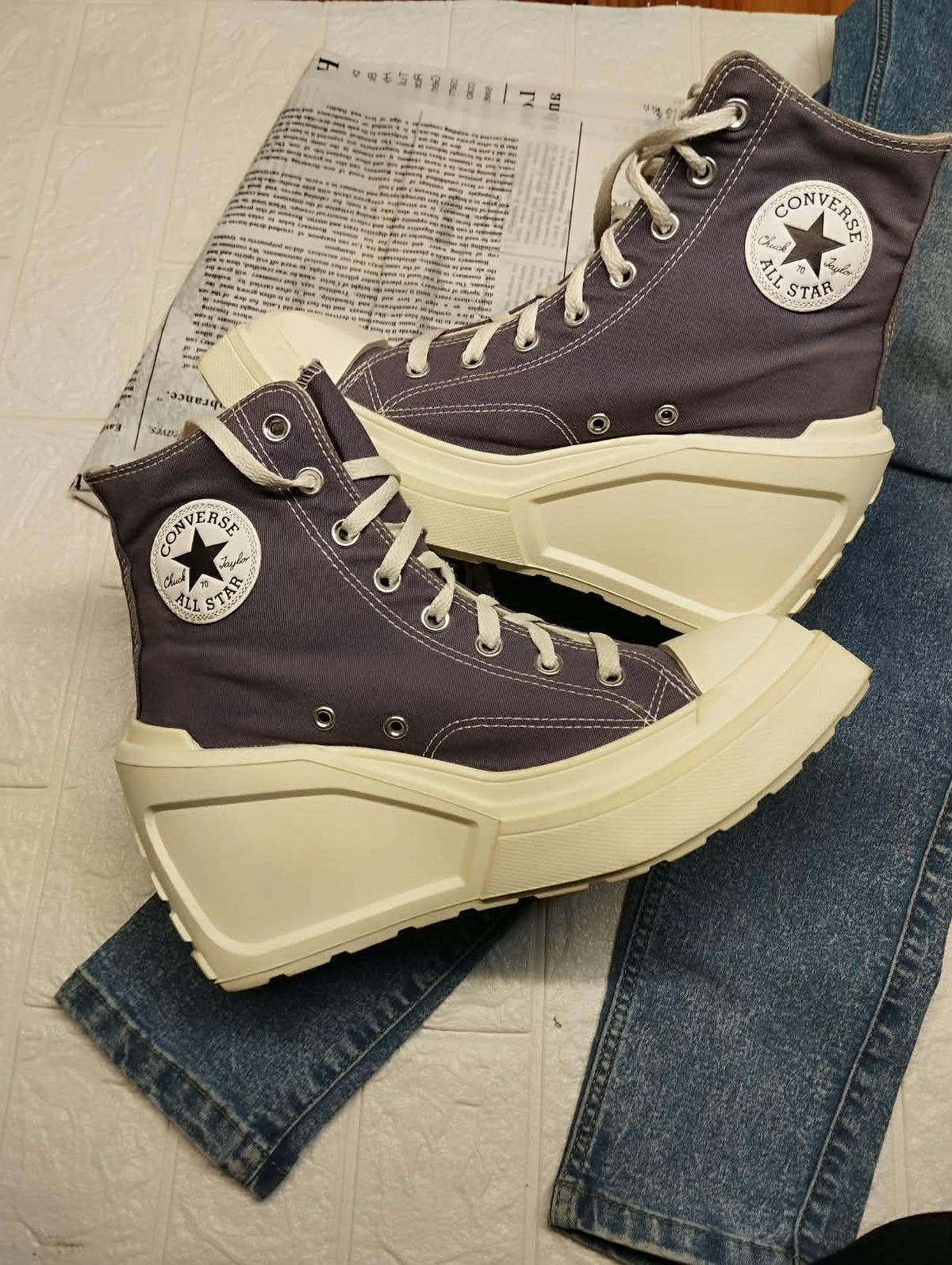 Navy Blue High Rise Platfome