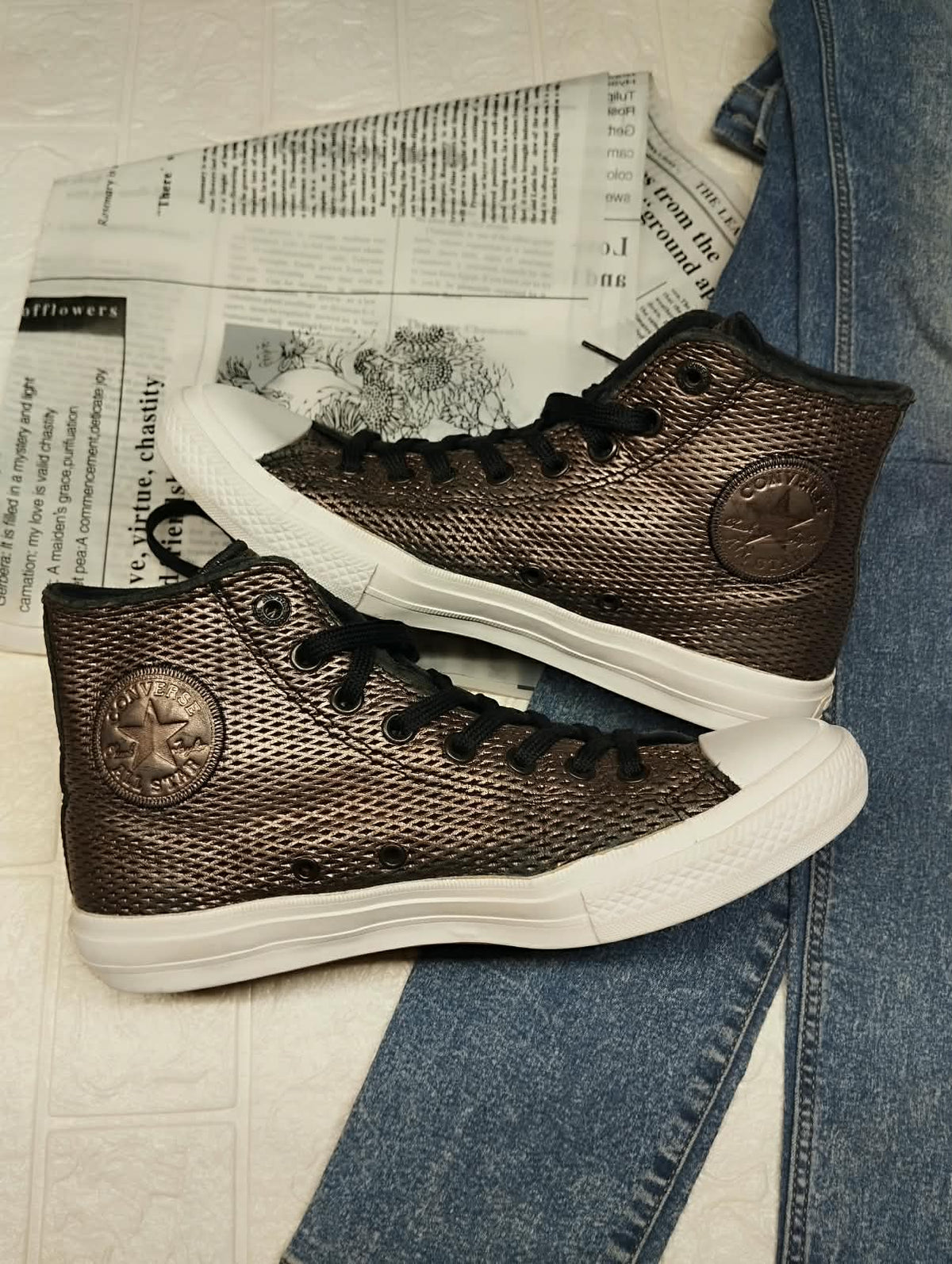 Metallic Leather High top