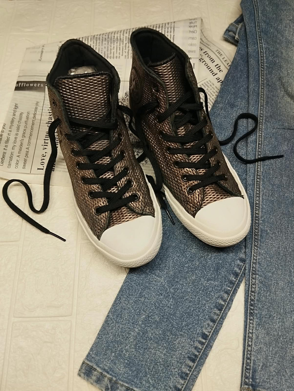 Metallic Leather High top