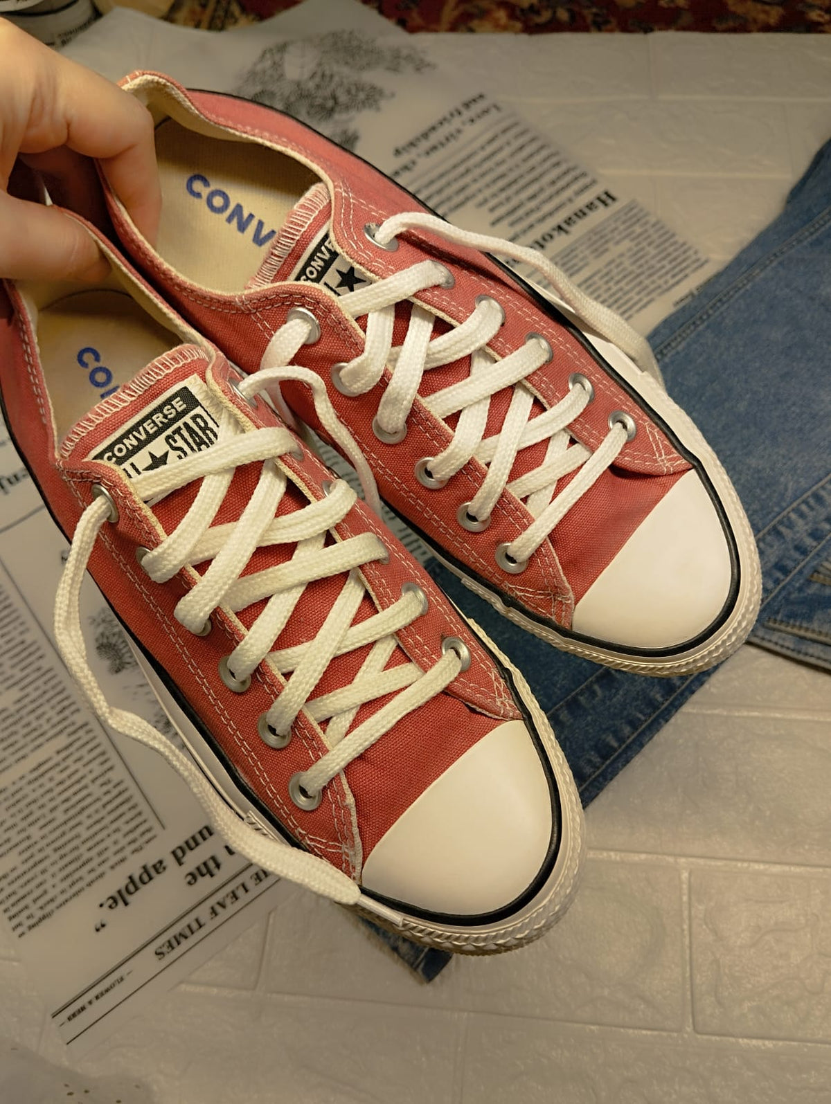 Orange low rise converse