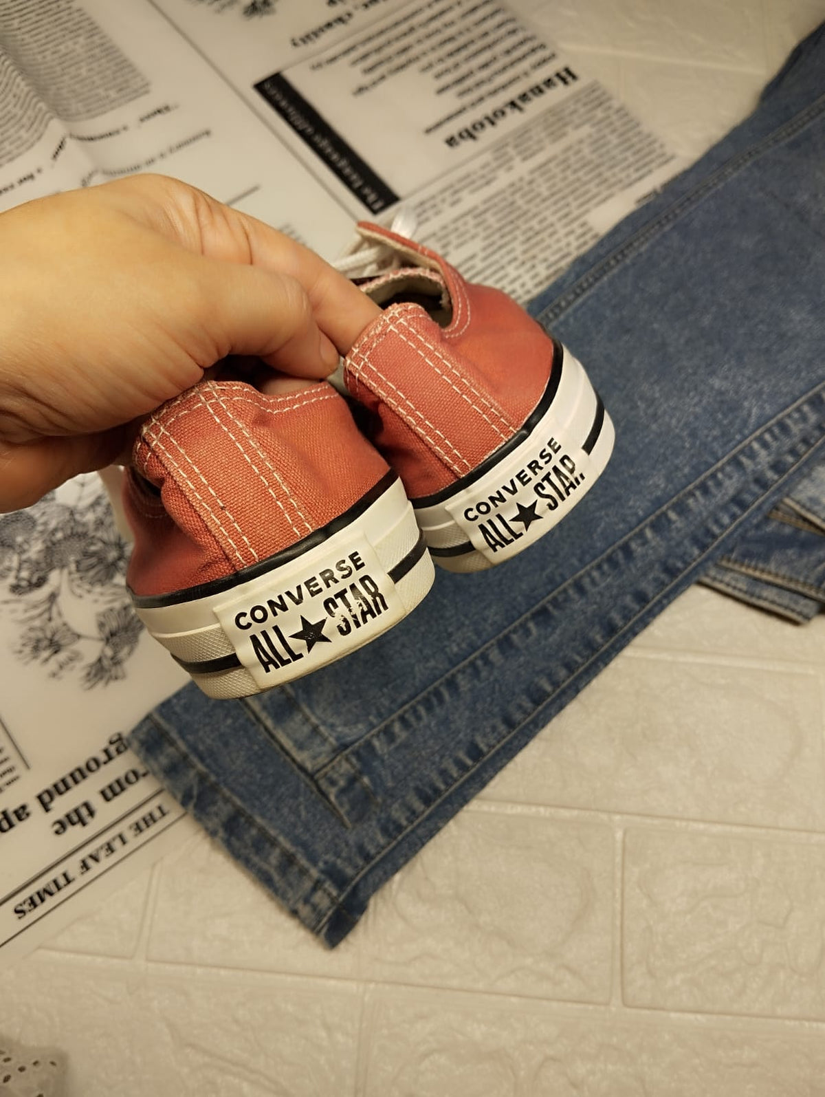 Orange low rise converse
