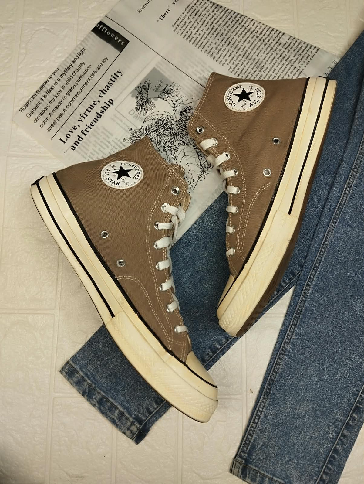 Ash Grey High Rise Converse
