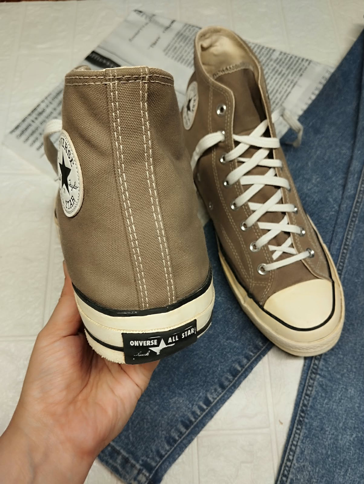 Ash Grey High Rise Converse