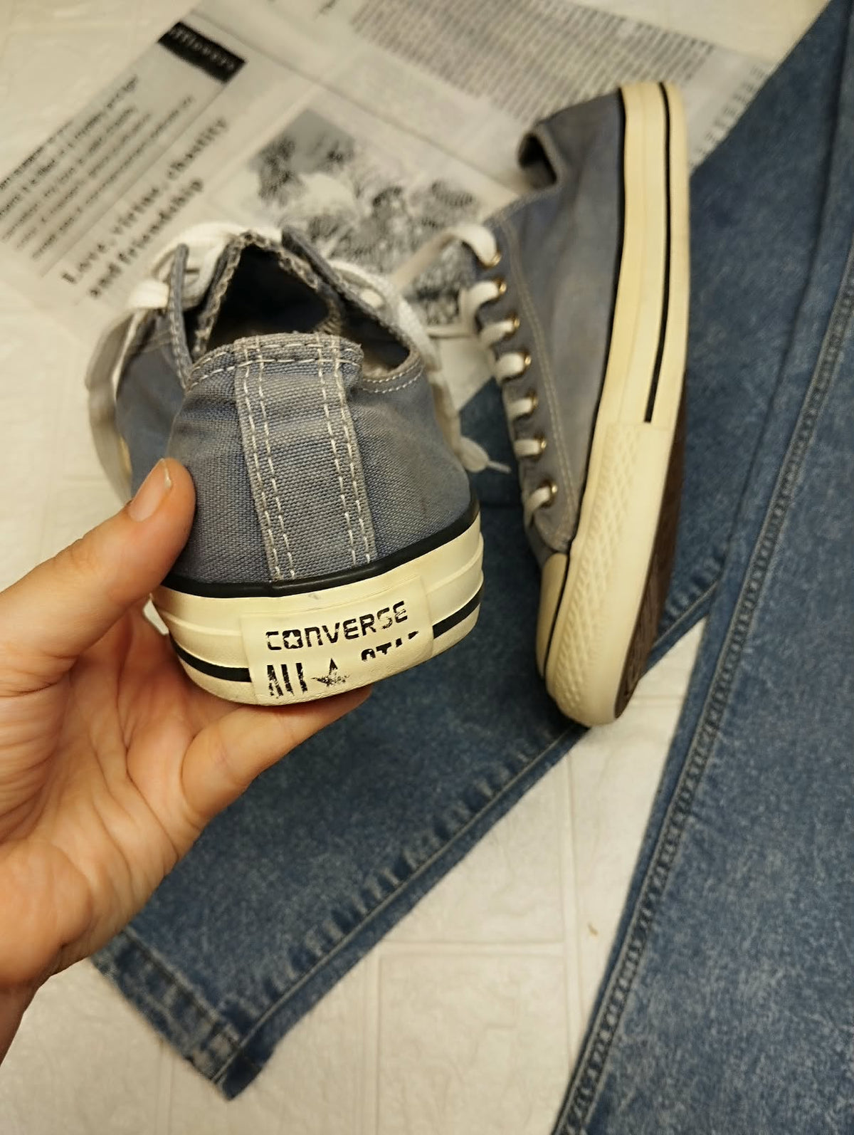 Denim Blue Low rise Converse.