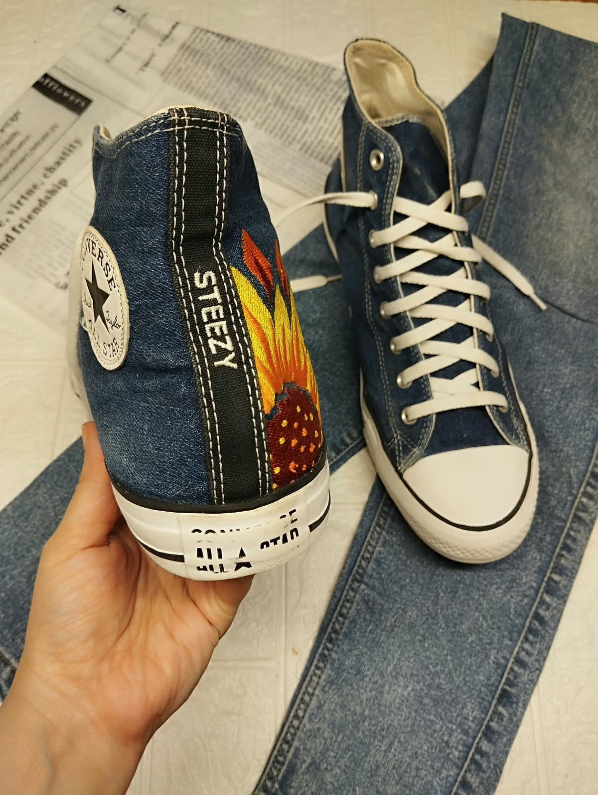 Denim Sunflower Converse.