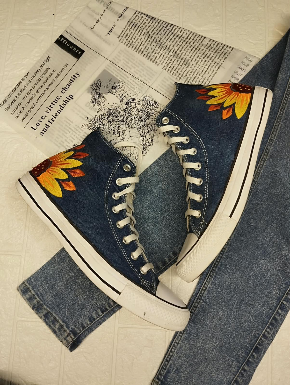Denim Sunflower Converse.