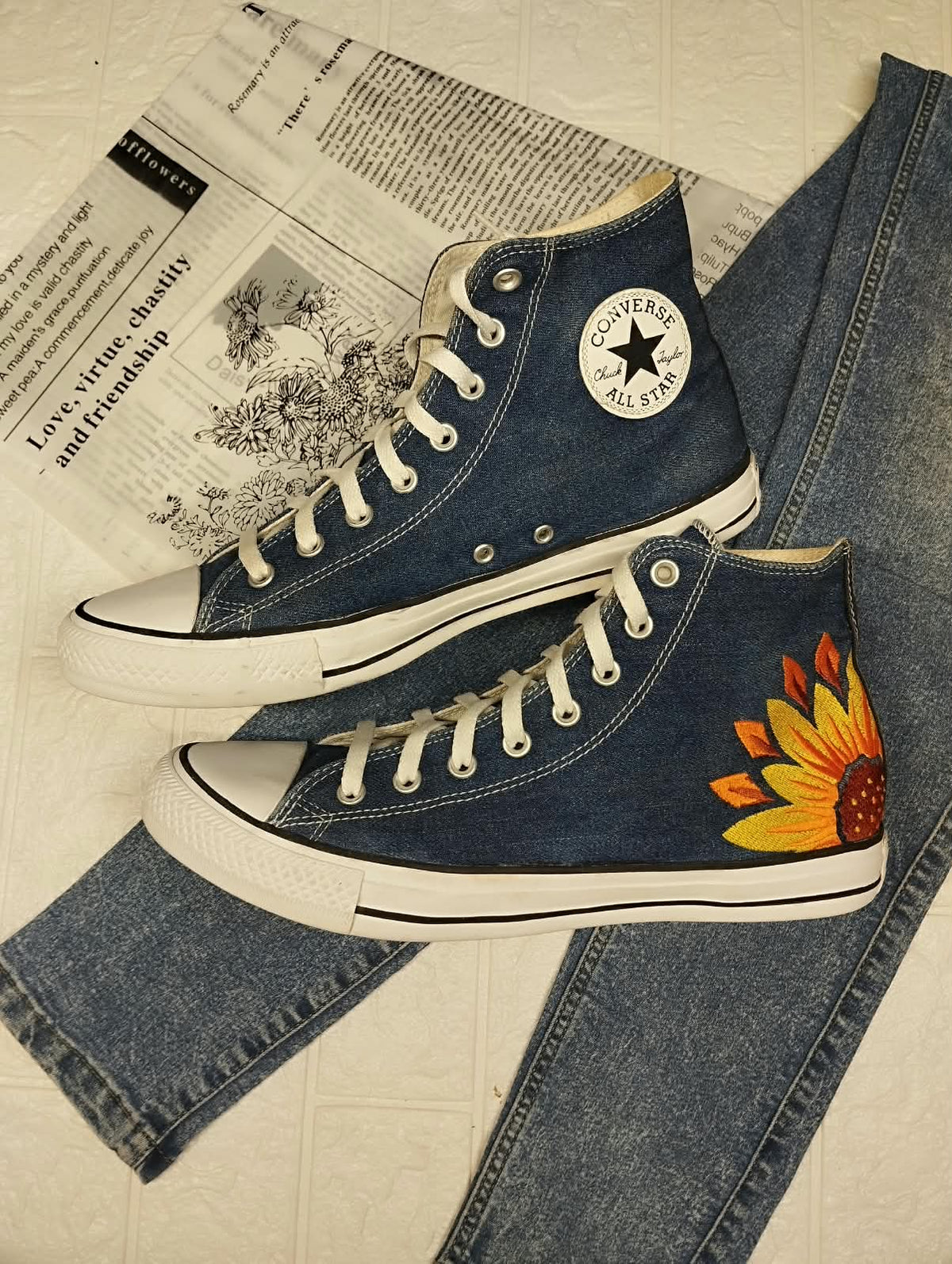 Denim Sunflower Converse.
