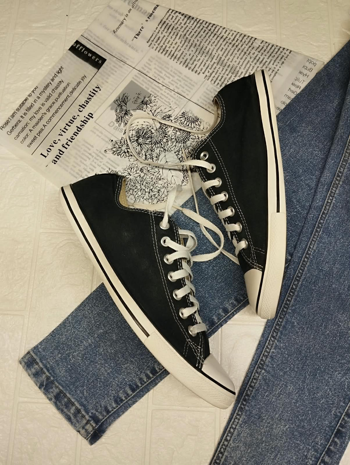 Black Flat Sole low-rise Converse