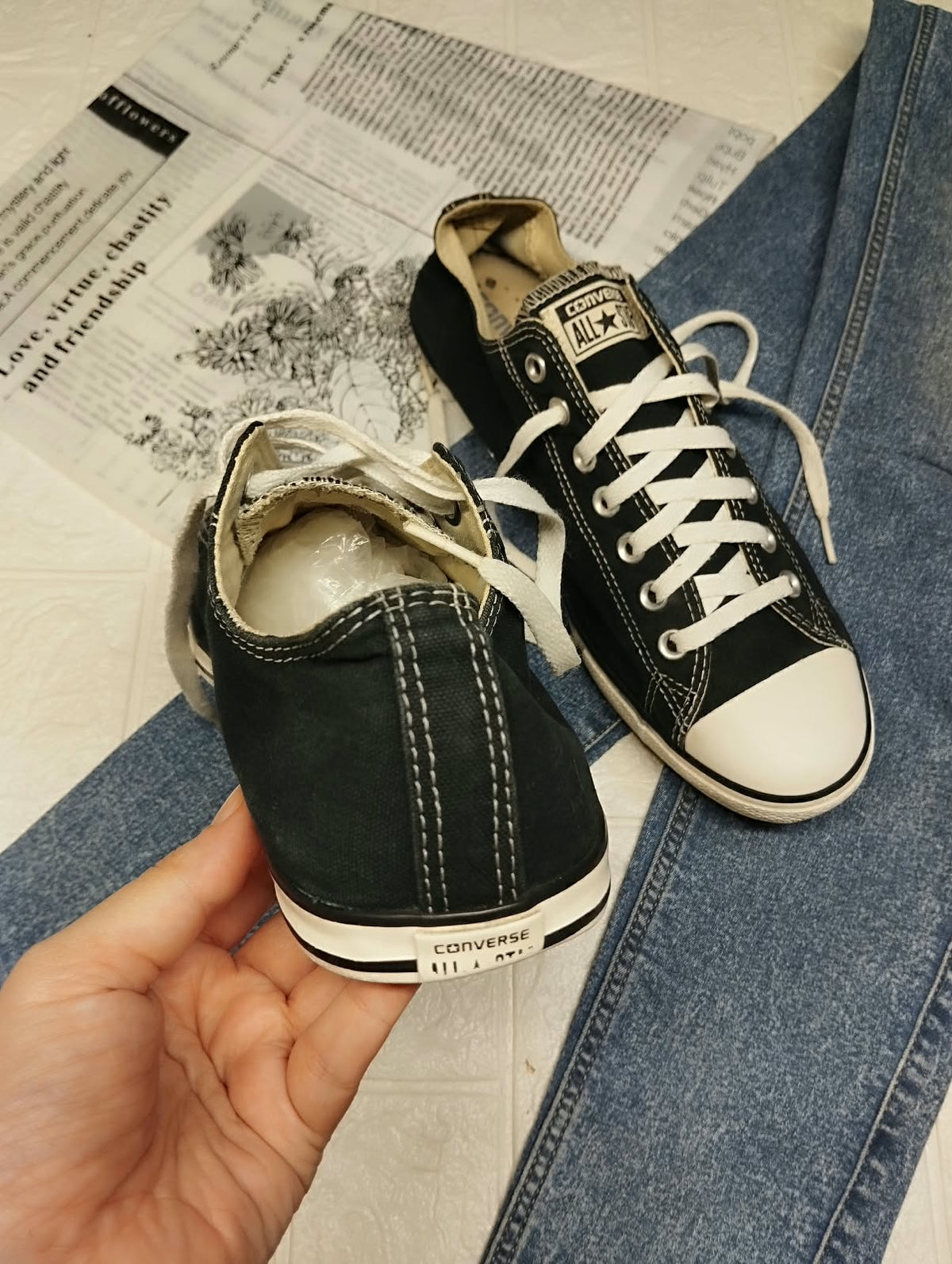 Black Flat Sole low-rise Converse