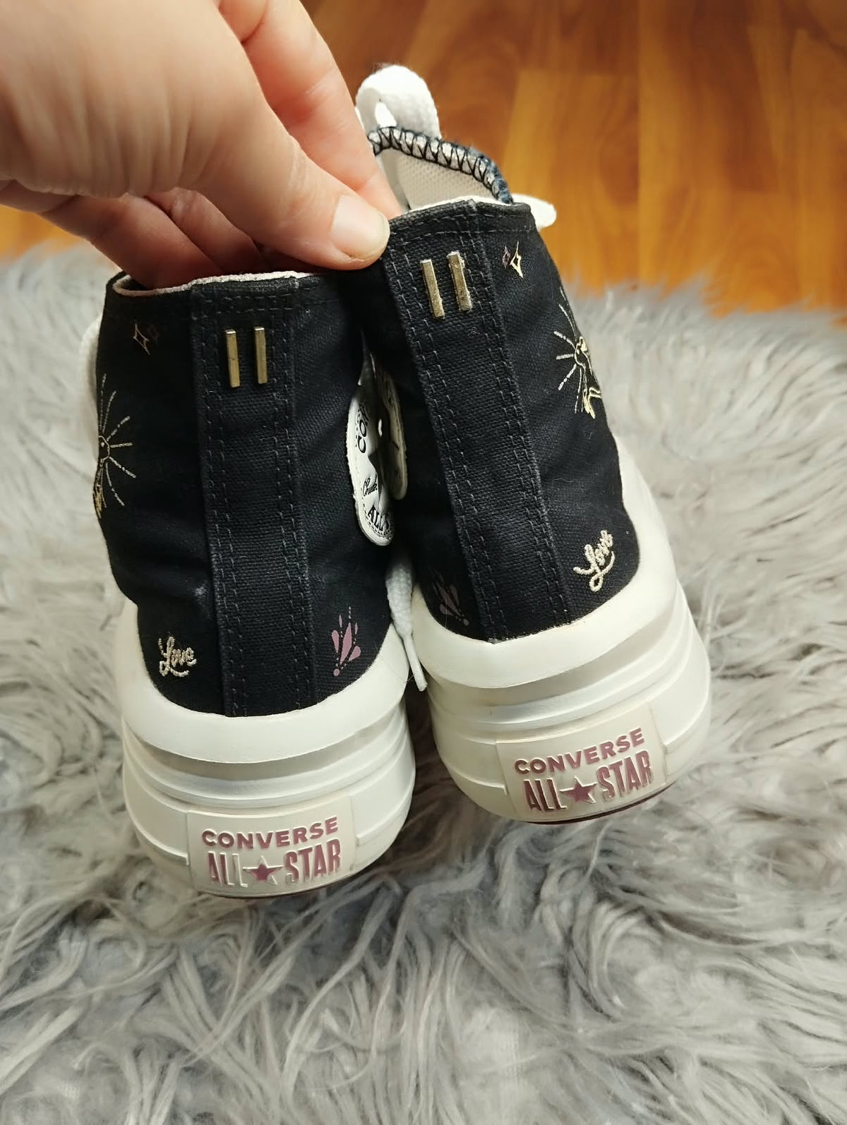 Black Embroidered 3 Converse