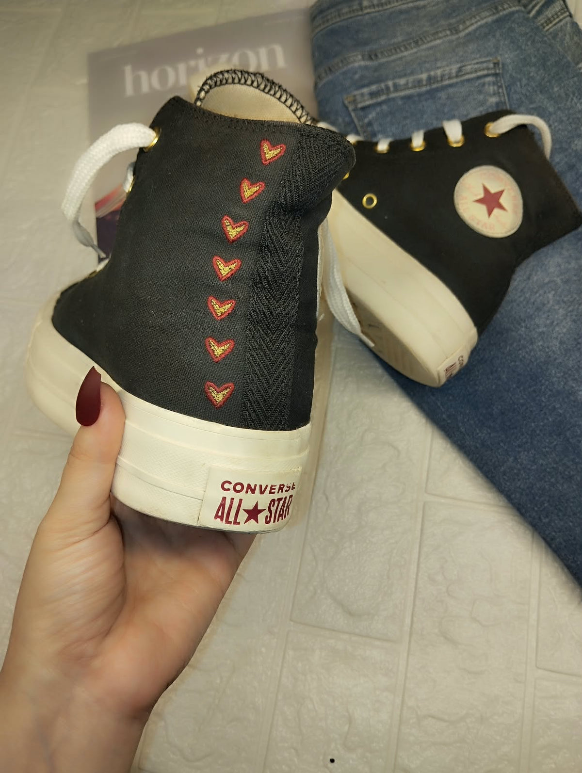 Black Embroidered 2 Converse