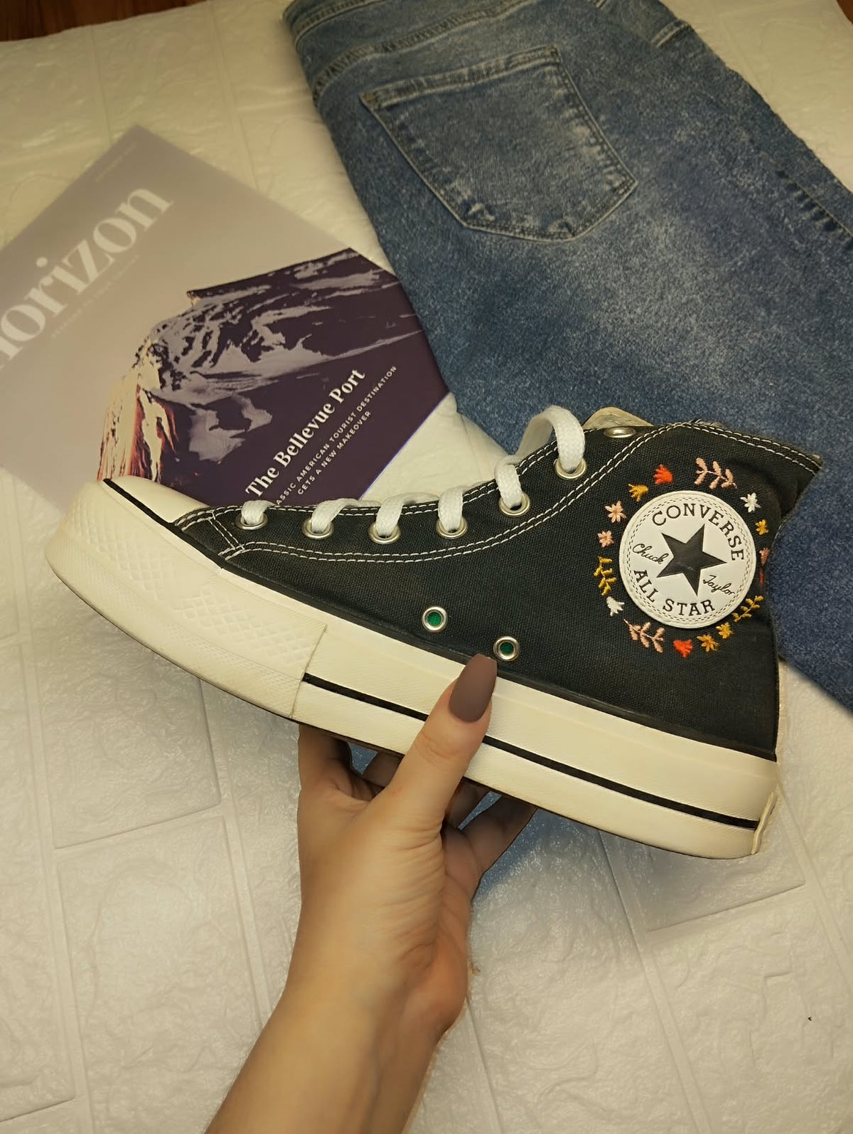 Black Embroidered 1 Converse