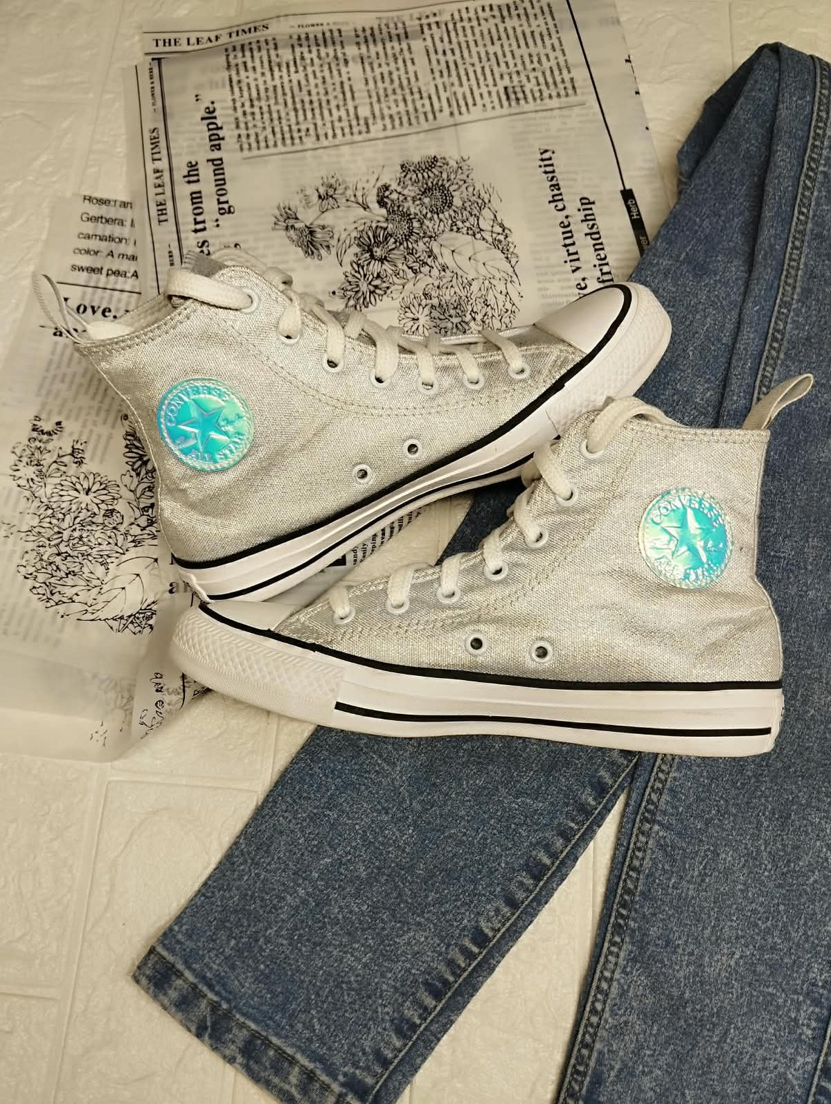Glitter Holographic Converse