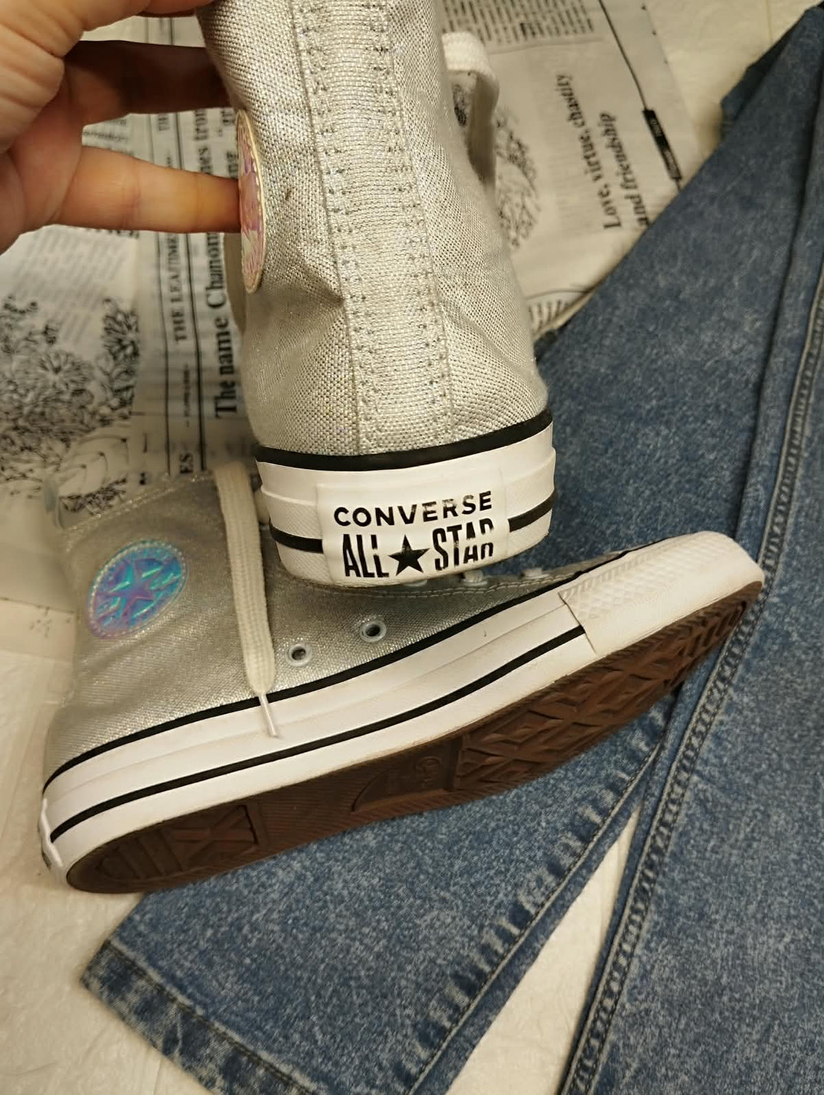 Glitter Holographic Converse