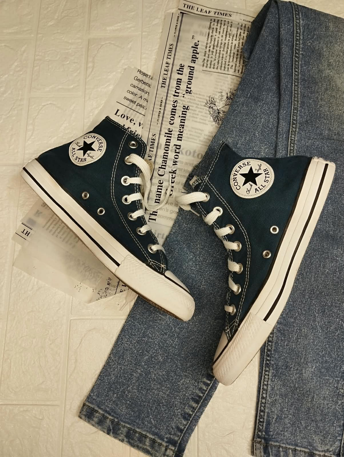 Turquoise Blue High Rise Converse