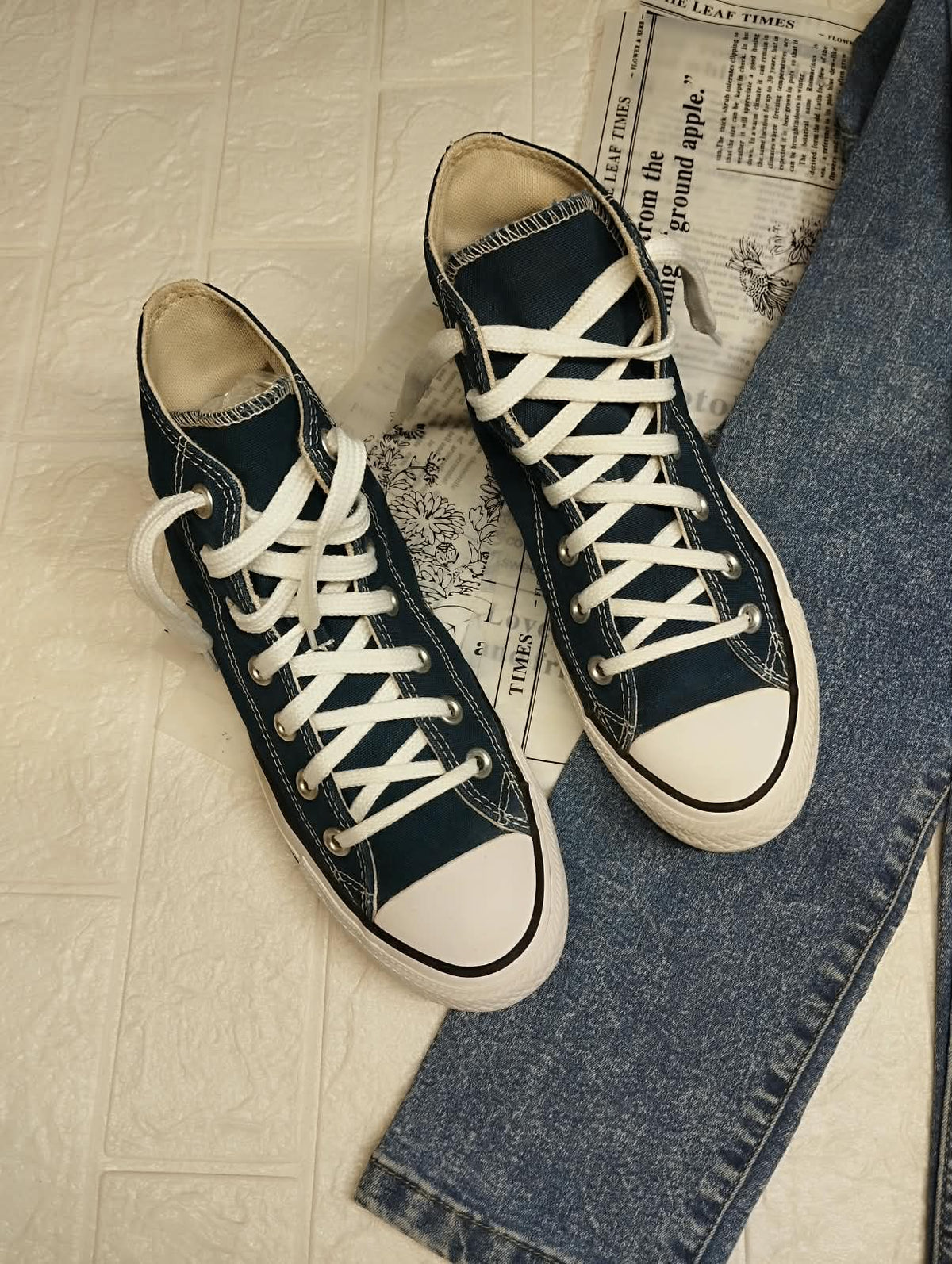 Turquoise Blue High Rise Converse