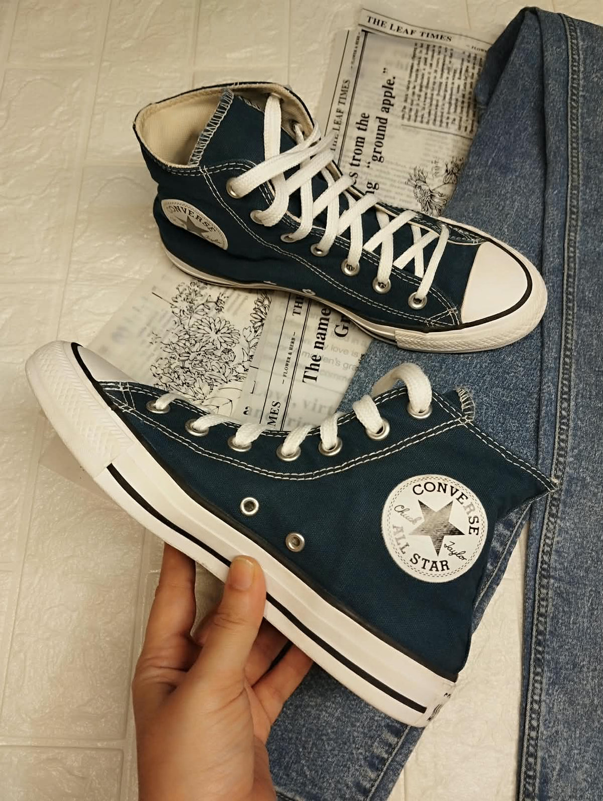 Turquoise Blue High Rise Converse