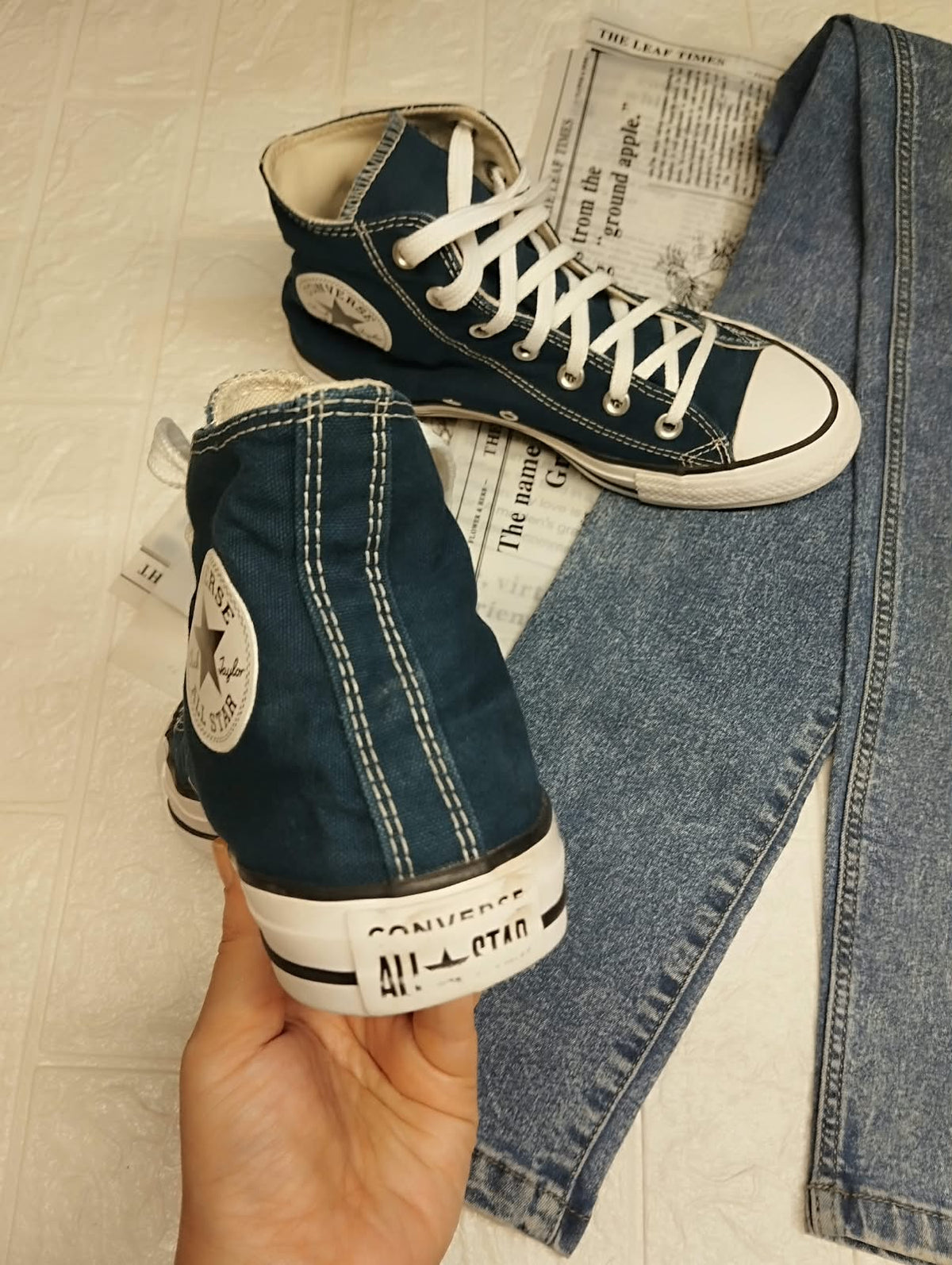 Turquoise Blue High Rise Converse