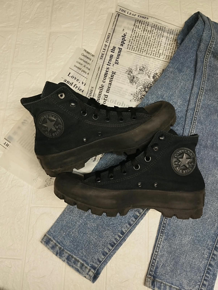 Full Black Platform Converse