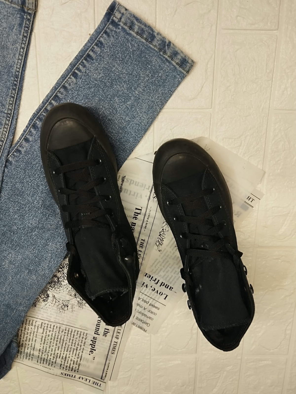 Full Black Platform Converse