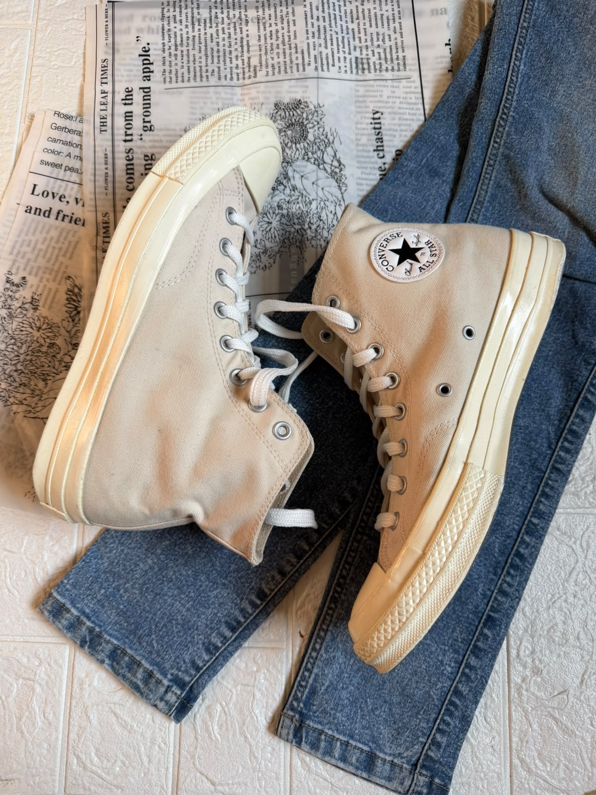 Cream High Rise Converse