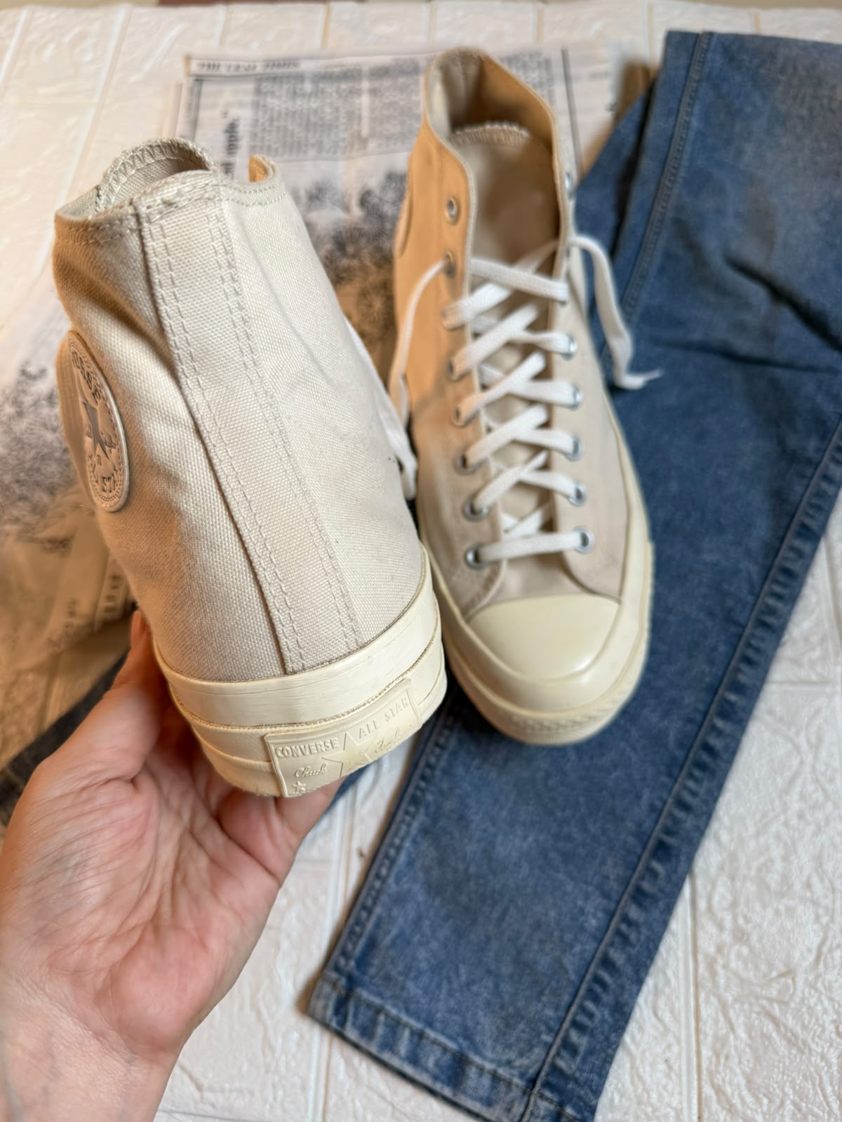 Cream High Rise Converse