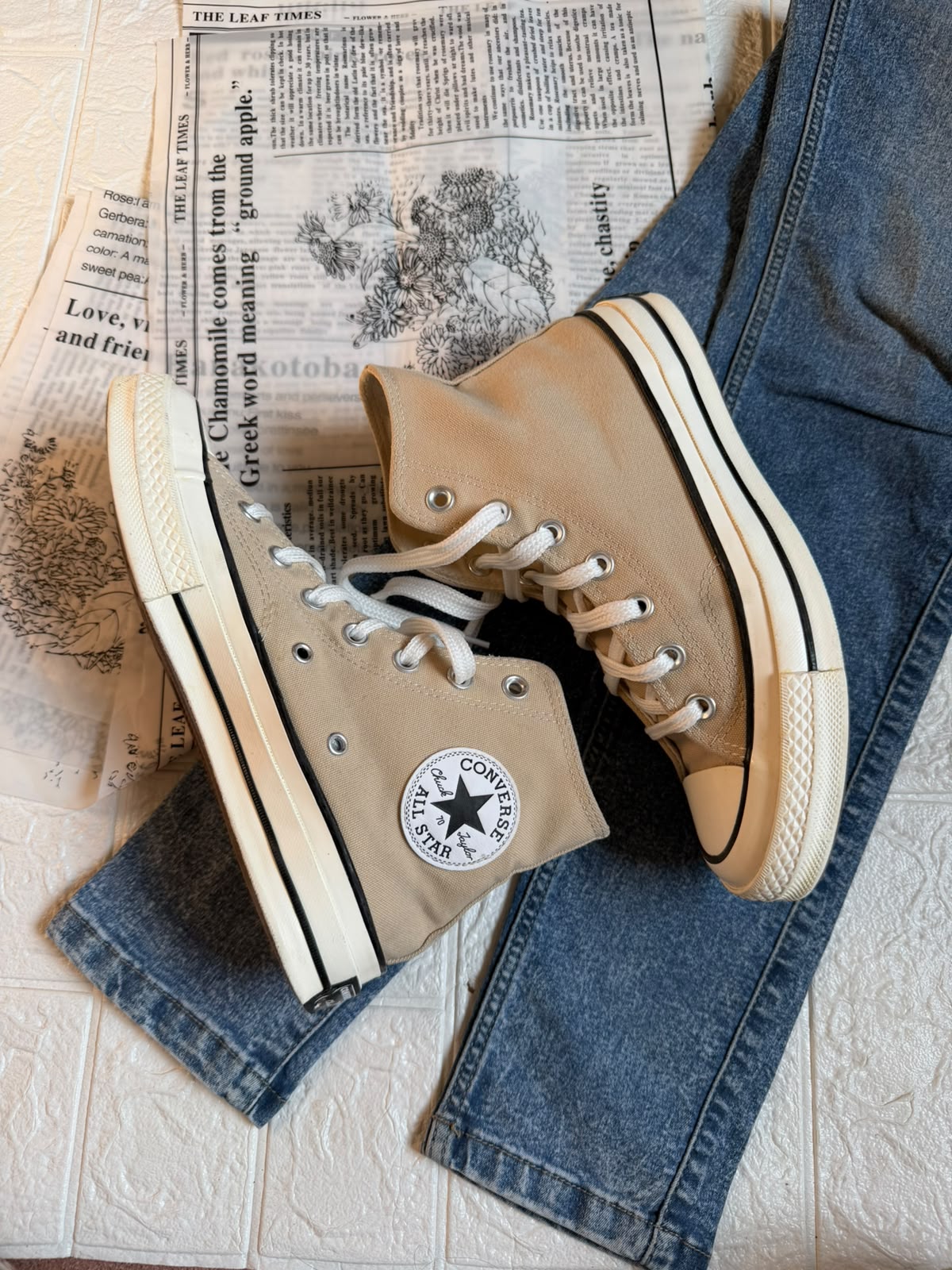 Beige Tylor chuck 70 High Rise