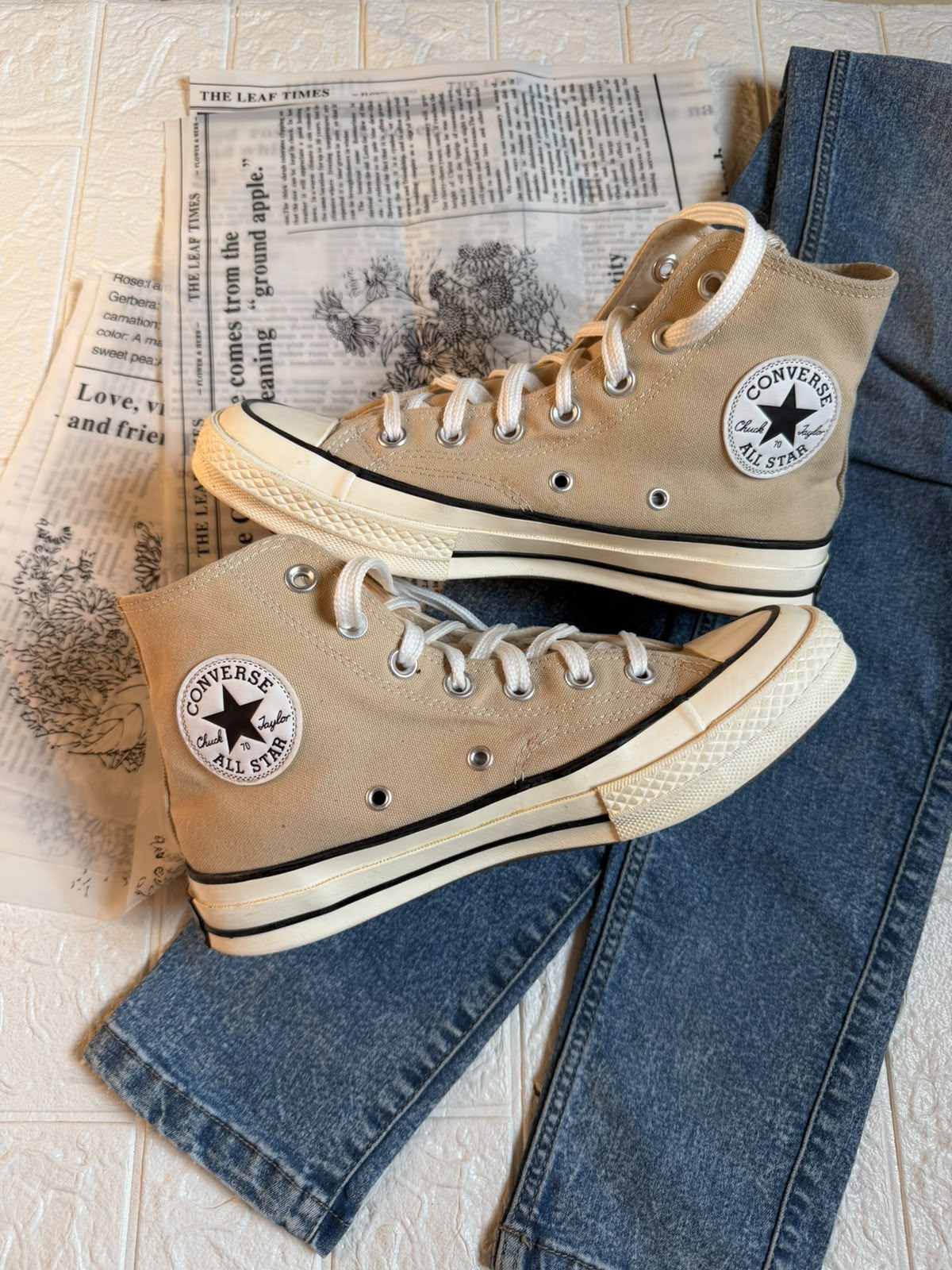 Beige Tylor chuck 70 High Rise