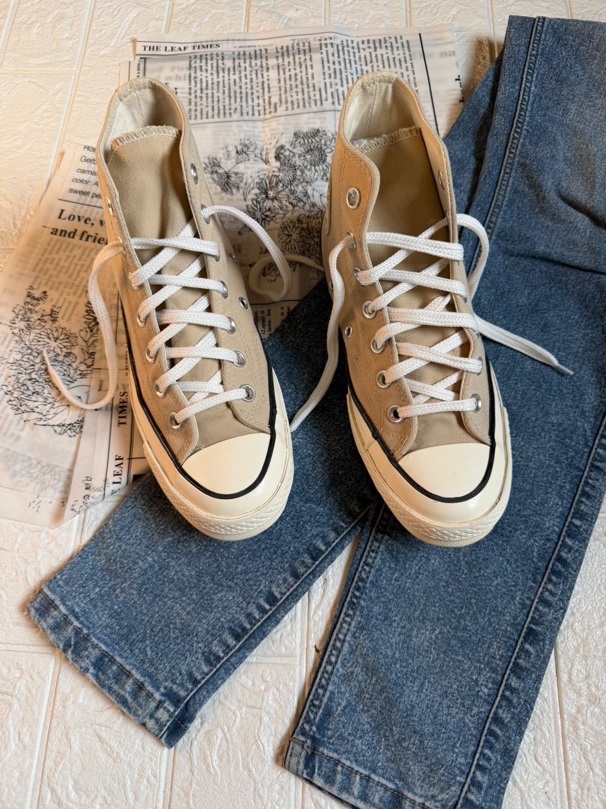Beige Tylor chuck 70 High Rise