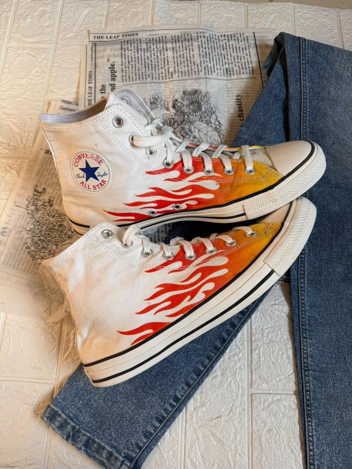 Flame White High Rise Converse
