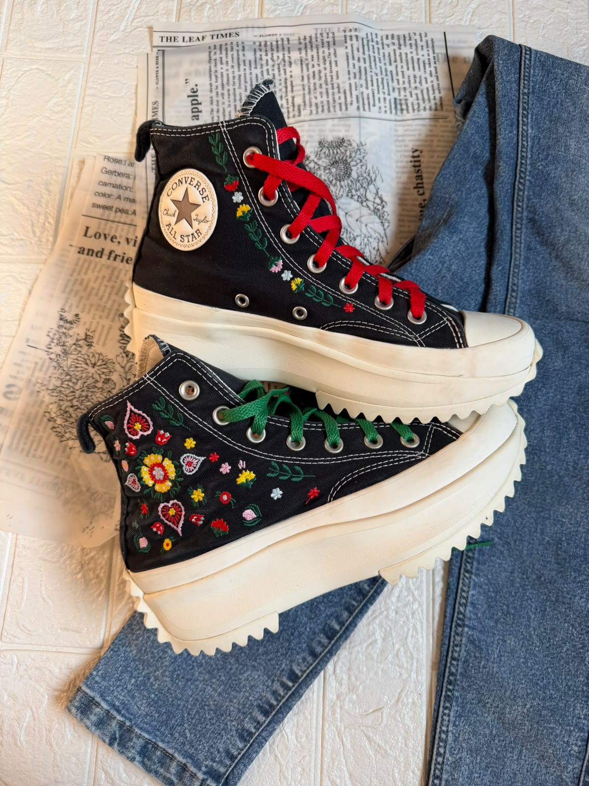 Embroidered Carnival Chunky Converse