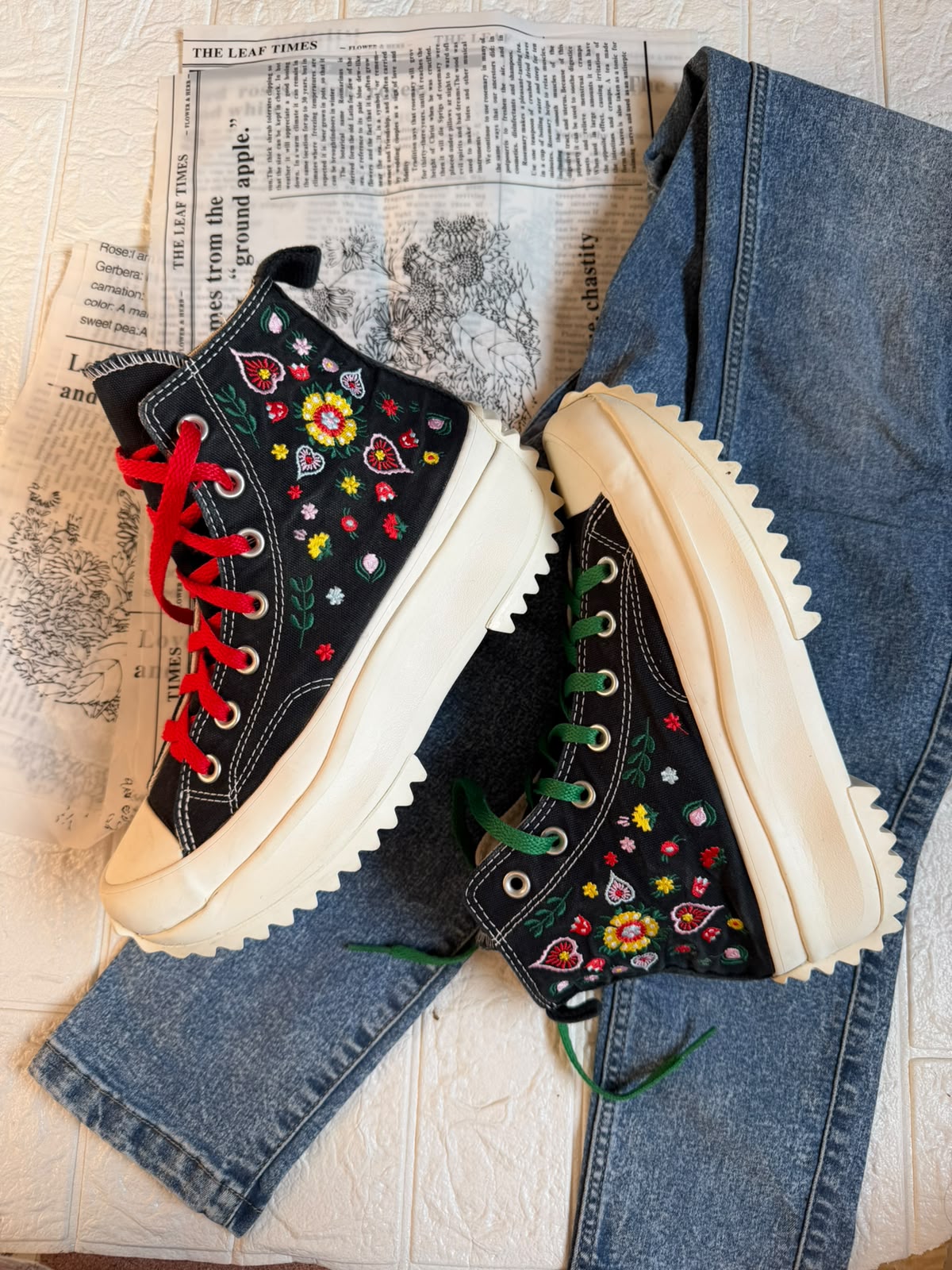 Embroidered Carnival Chunky Converse