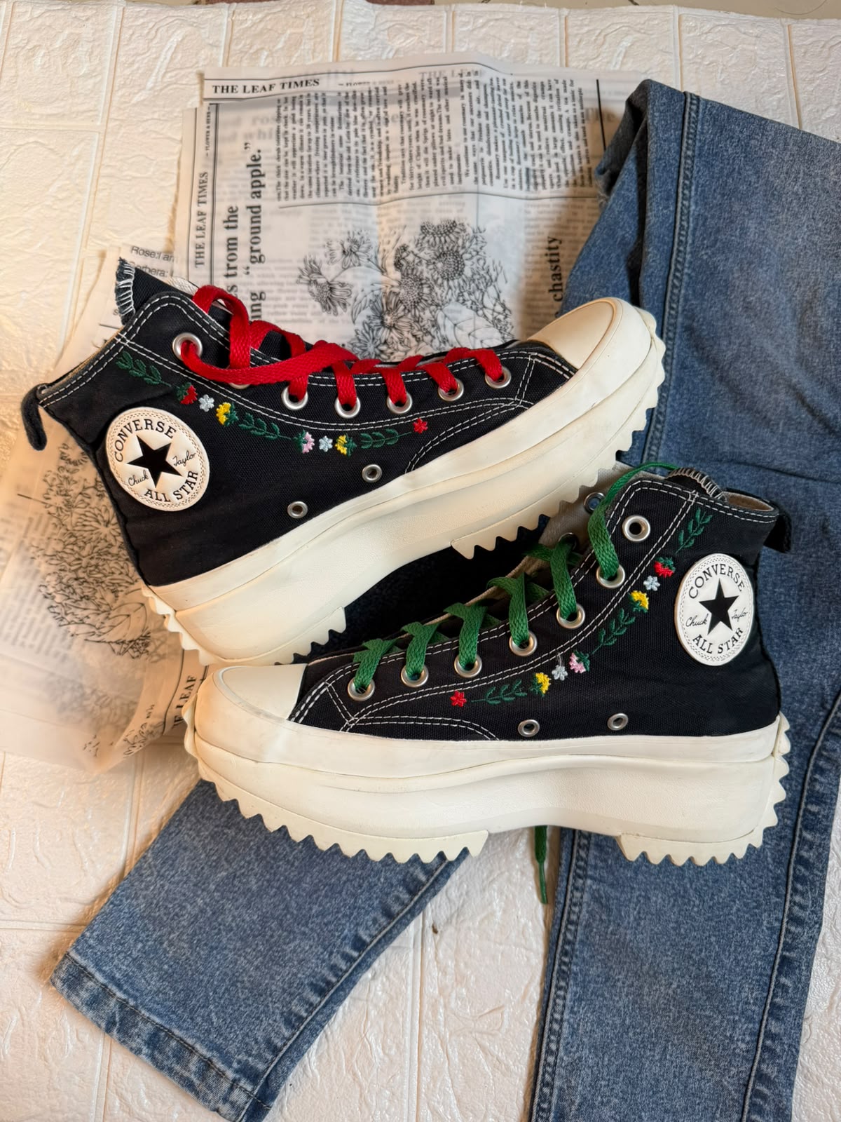 Embroidered Carnival Chunky Converse