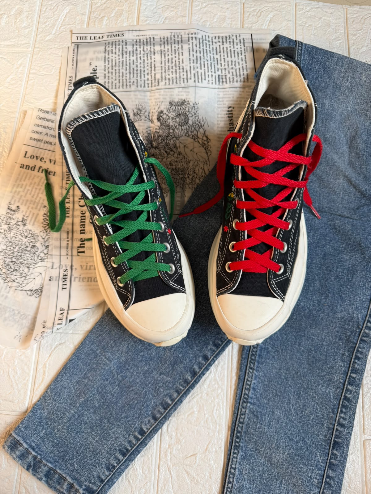 Embroidered Carnival Chunky Converse