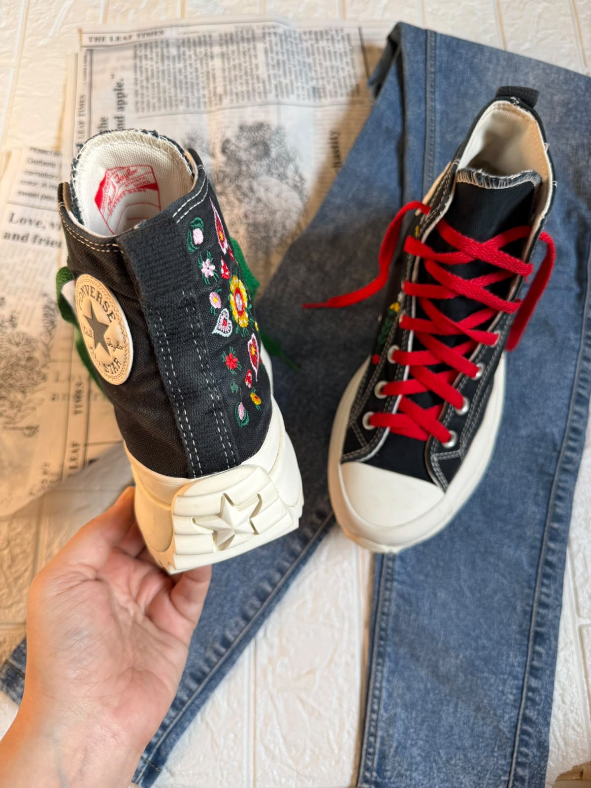 Embroidered Carnival Chunky Converse