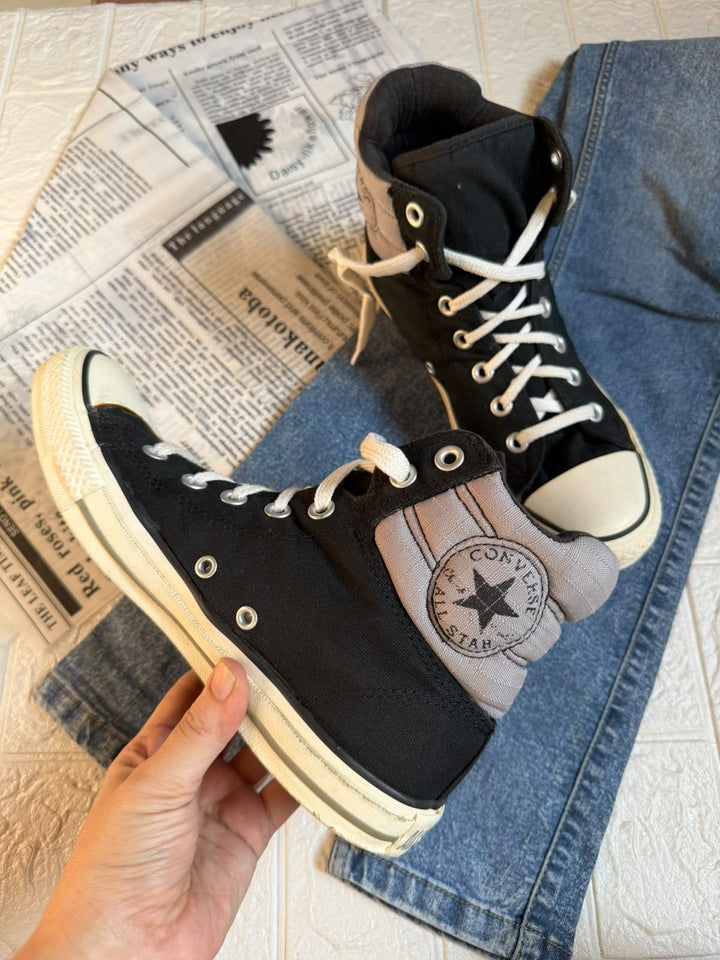 Black & Grey High Rise Converse