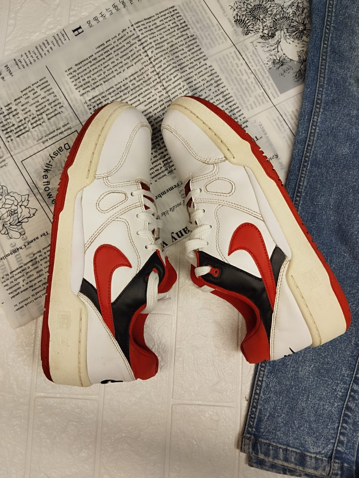 Red and White Nike