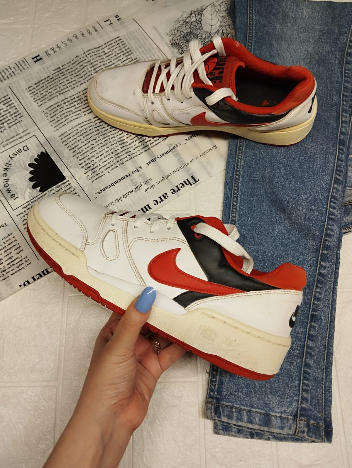 Red and White Nike