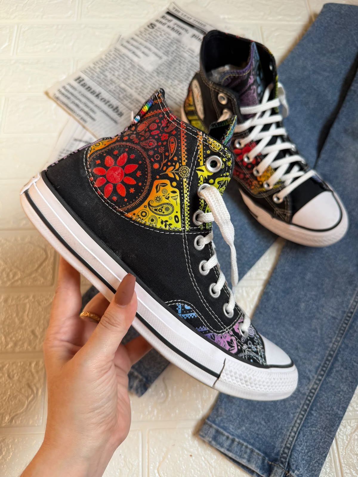 Multi Coloured High Rise Converse
