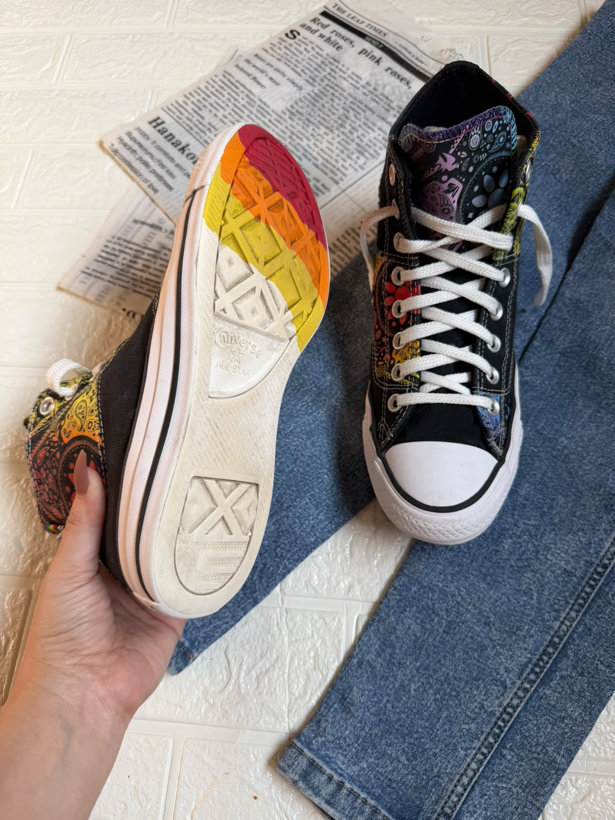 Multi Coloured High Rise Converse