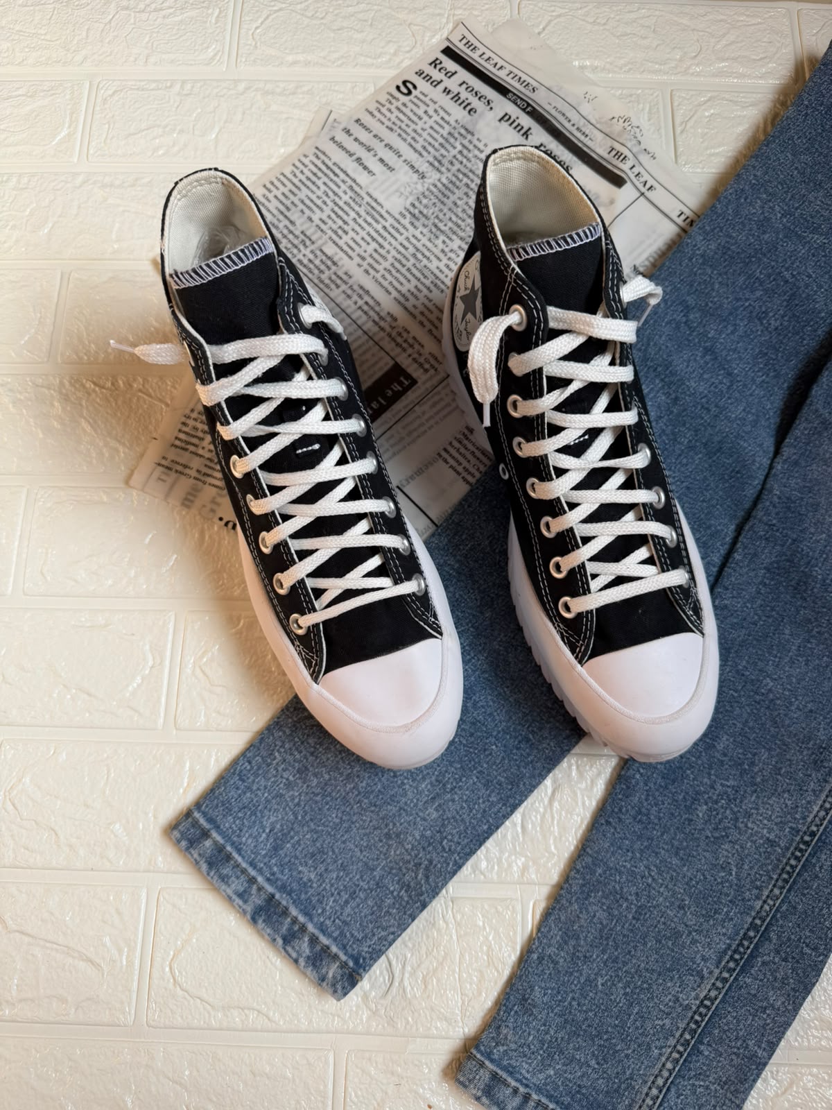 Black Zigzag Chunky HighRise Converse