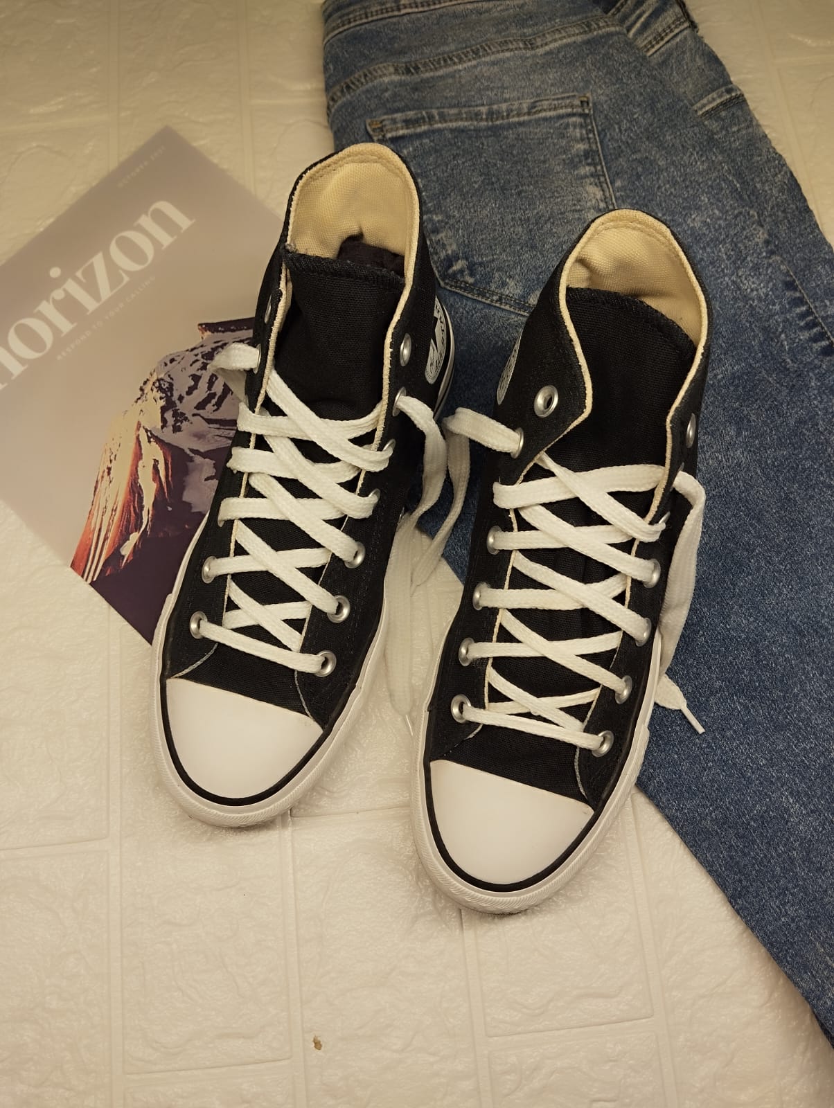 Black high rise platform