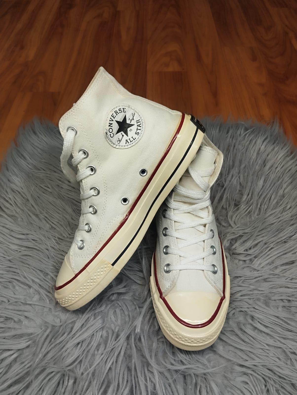 White high rise taylor chuck