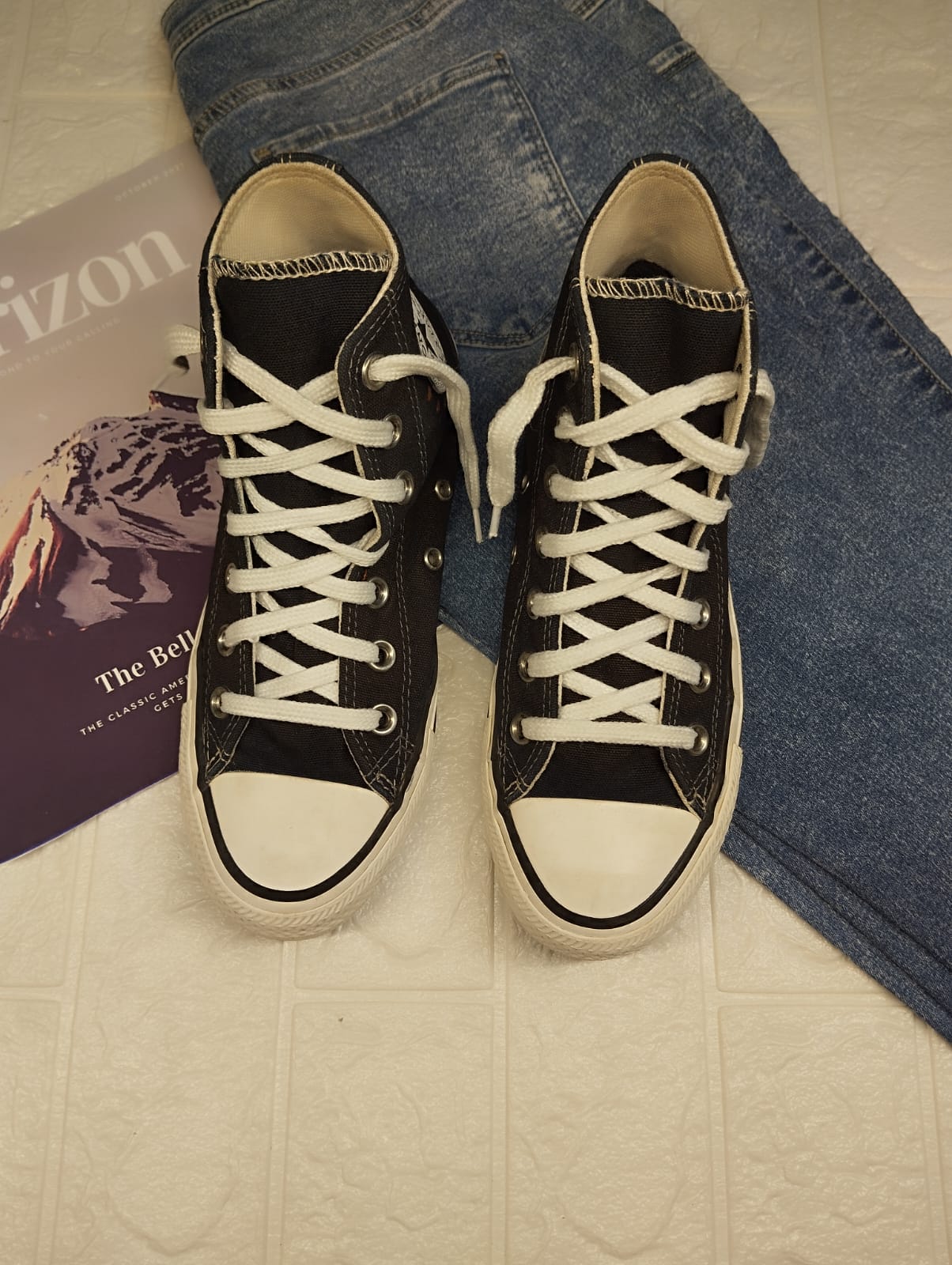 Black heart high rise converse