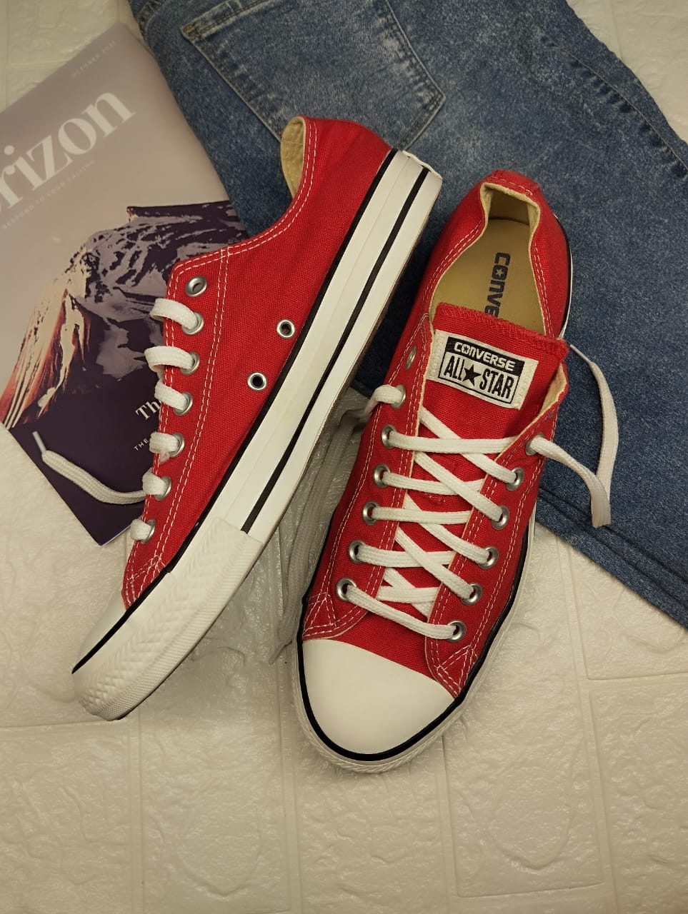 Red low rise converse