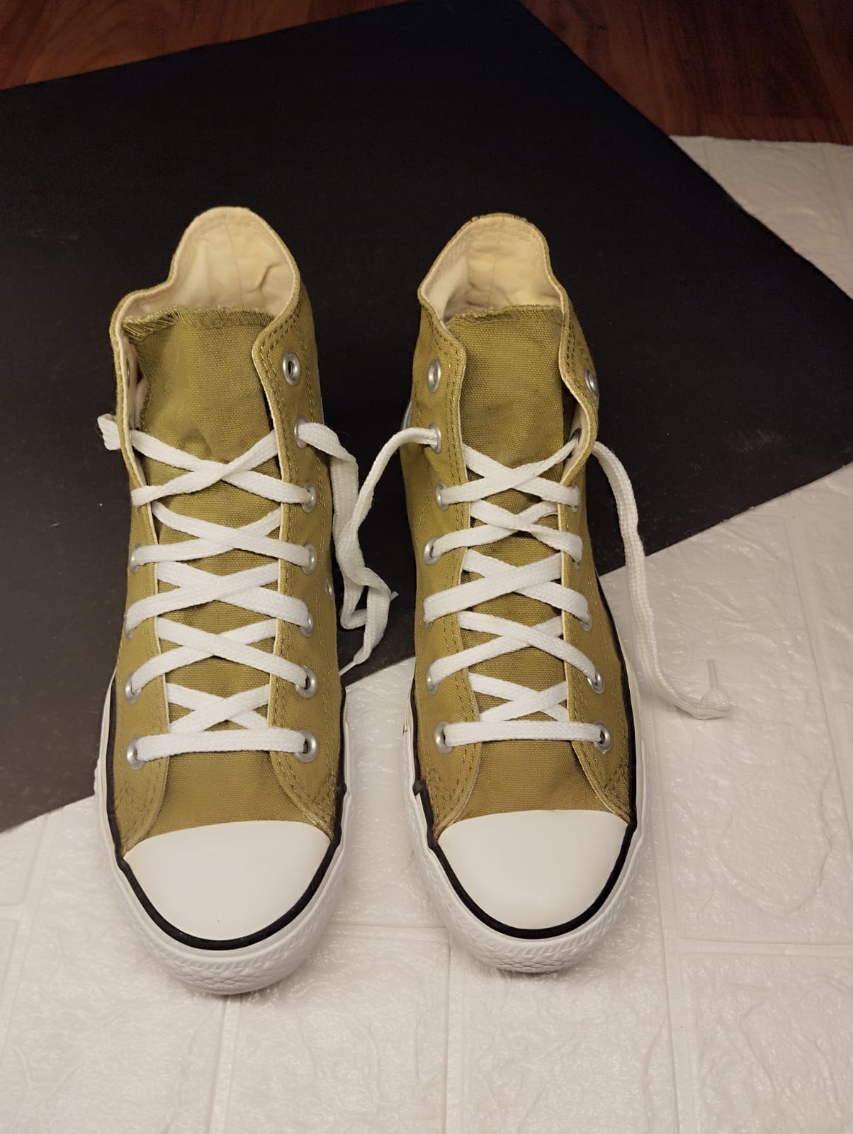 Olive green high rise converse