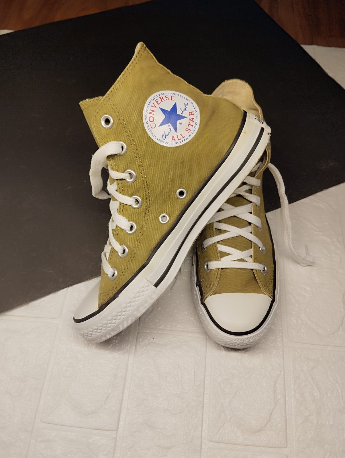 Olive green high rise converse