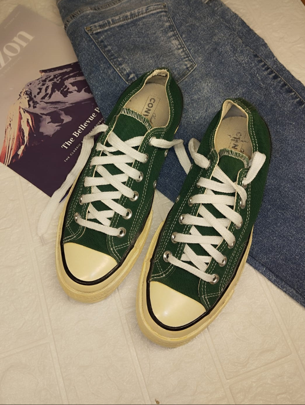 Green low rise converse