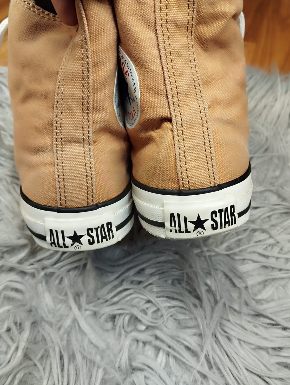 Orange high rise converse