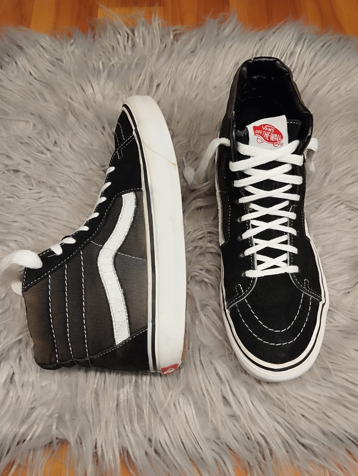 Black high rise vans